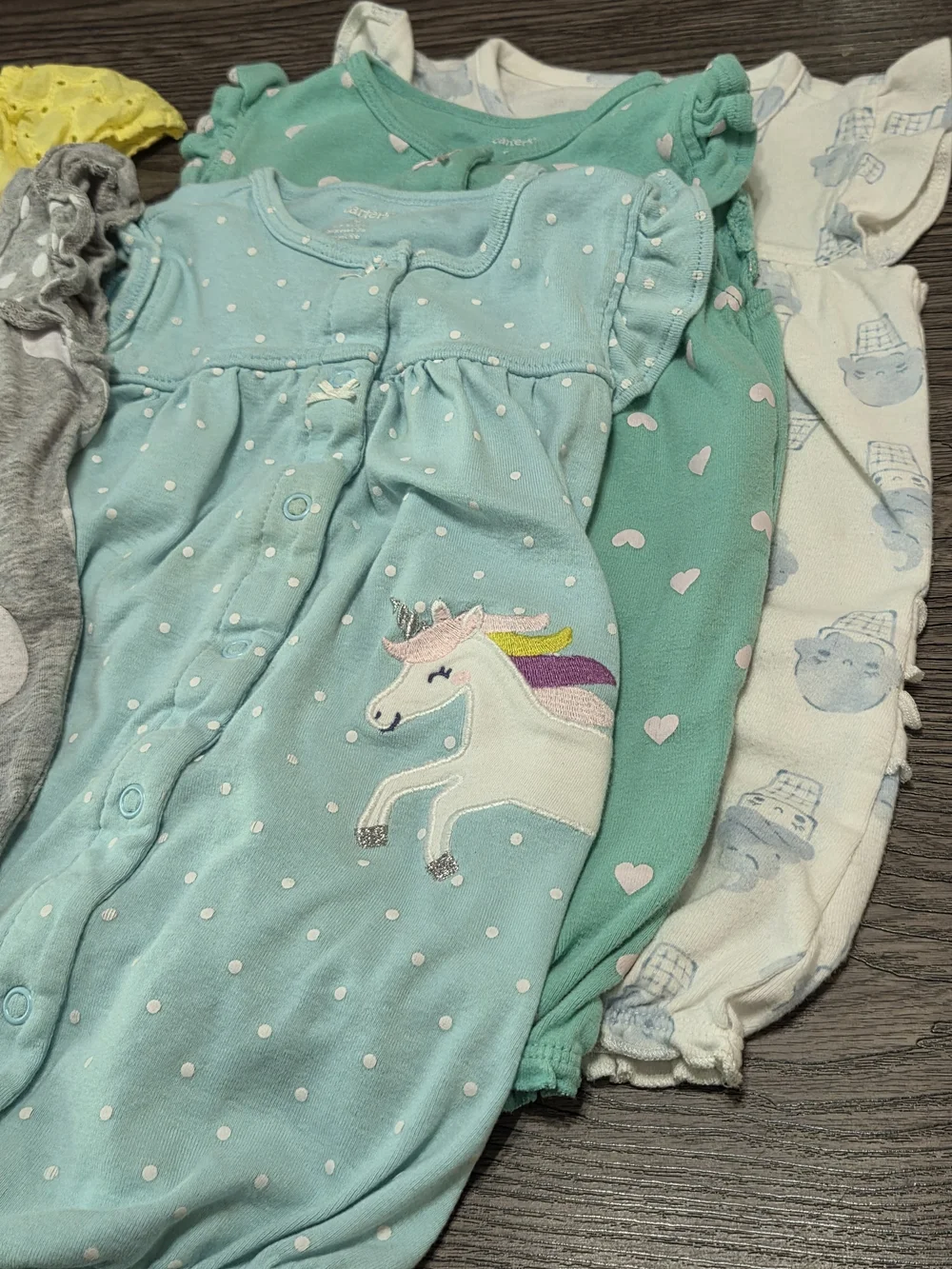 Gray Polka Dot Baby Onesie (24M)